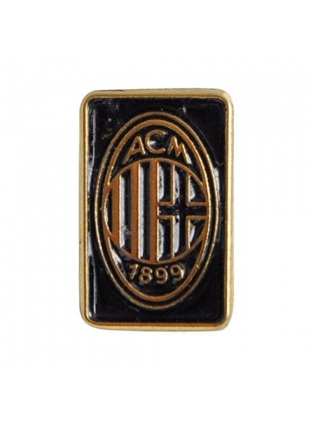 Distintivo in metallo rettangolare con logo ufficiale MILAN